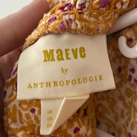 🏷️Anthropologie Maeve Goldie embroidered ruffle blouse - Picture 17 of 17